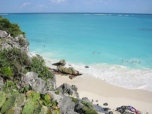 Die Maya-Stätte Tulúm direkt am Strand