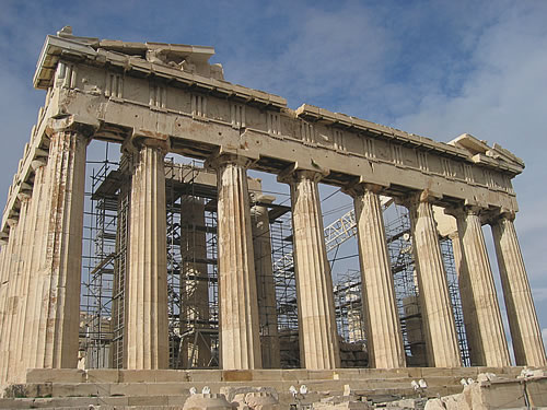 Die Athener erbauten das Parthenon im 5. Jh. v. Chr.