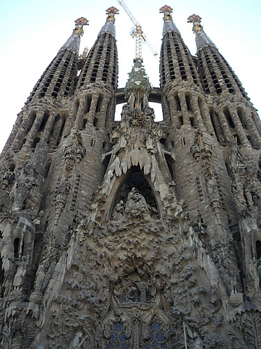 Die Weihnachtsfassade der Sagrada Familia