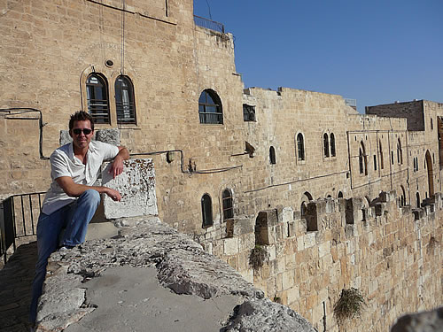 Auf den Altstadtmauern von Jerusalem