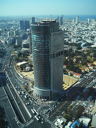 Blick vom 49. Stock des Azrieli-Centers