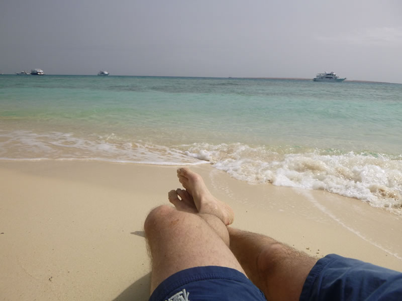Entspannen am Strand von Paradise/Mahmaya Island